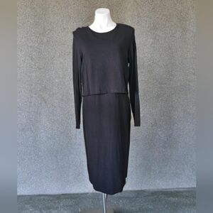 Asos Plus Size Black Long Sleeve Dress